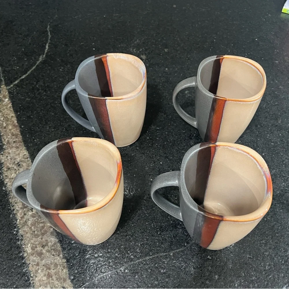 Better Homes and Gardens Stripped Ceramic Painted Coffee Mug - Picture 2 of 6